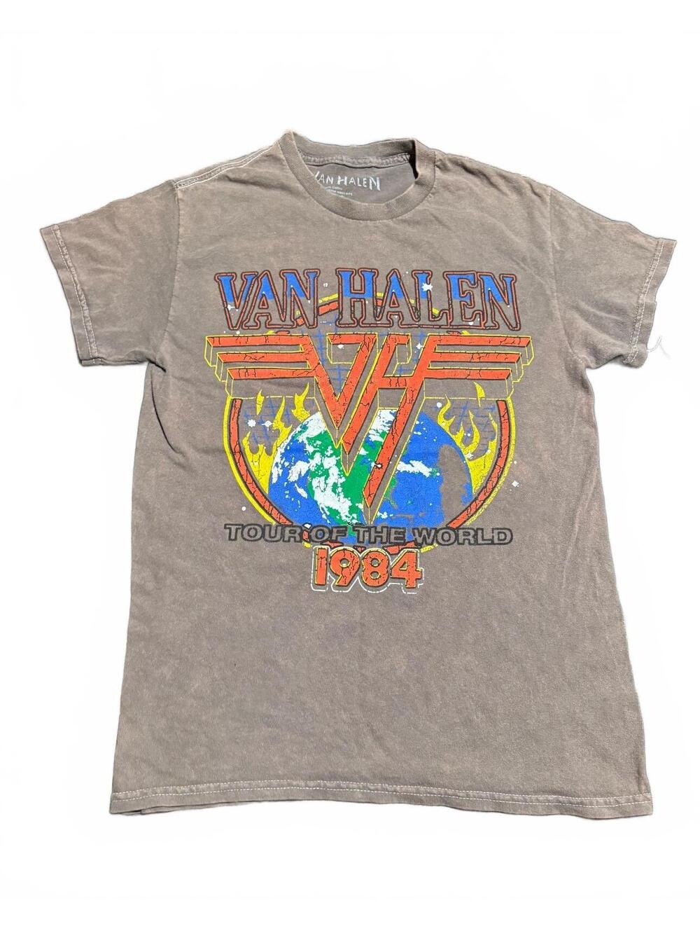 t-shirt, Van Halen Tour of the World 1984 graphic tee(0164)